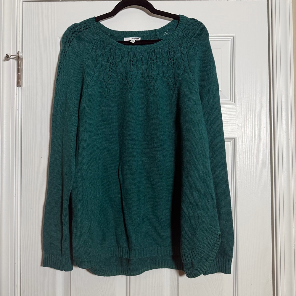 Sonoma Emerald Green Crew Neck Sweater